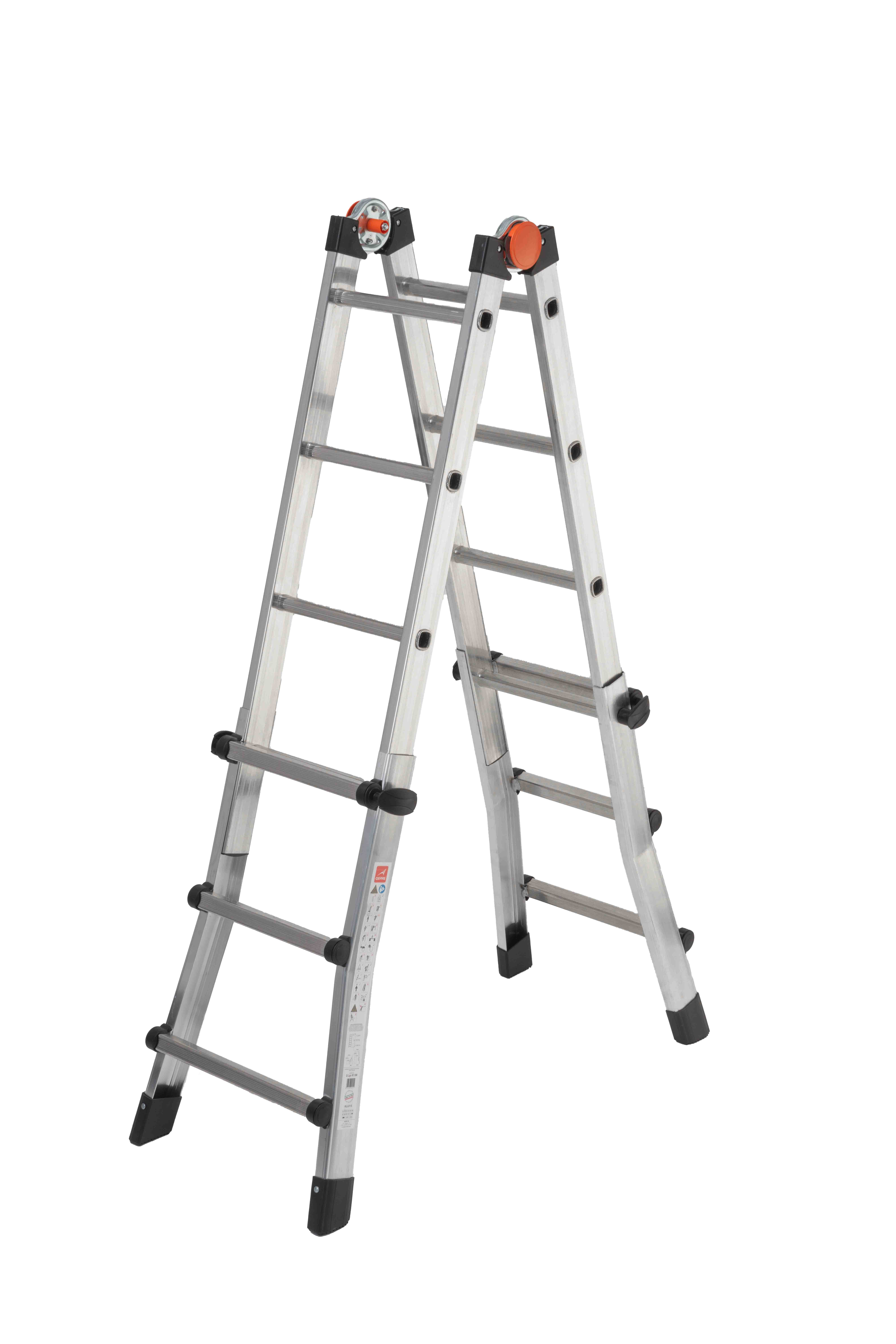 PEPPINA ALU150 D.Lgs. BASCULANTE Scala multifunzione telescopica in alluminio