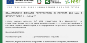 REALIZZAZIONE IMPIANTO FOTOVOLTAICO